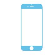 Ventana Cristal Tactil Para Apple Iphone 6 Azul